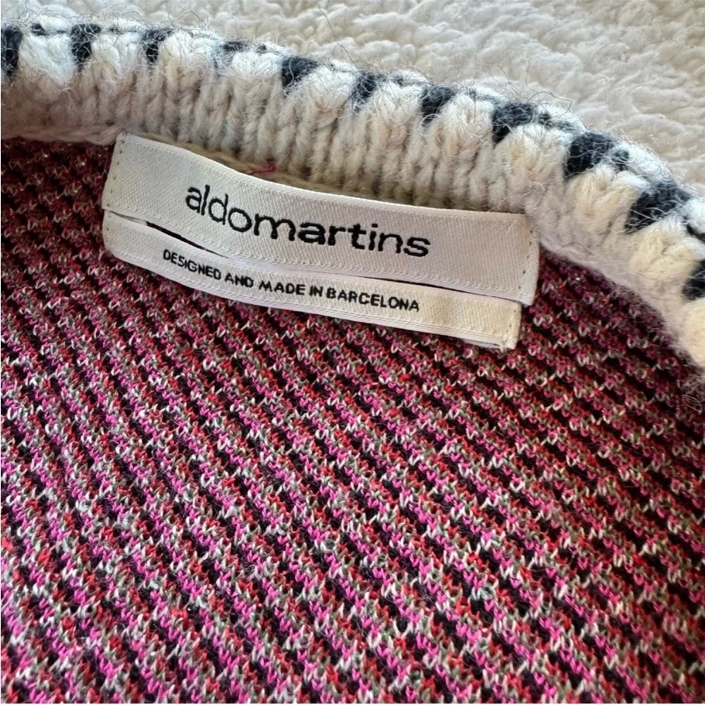 Anthropologie Aldomartins cardigan with Fringe detail- Cream and Black fringe - Picture 4 of 12